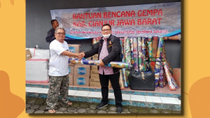 Serah Terima Bantuan Bencana Gempa Cianjur, Jawa Barat